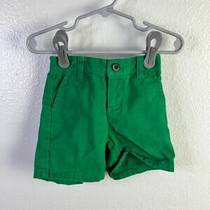 Janie and Jack Emerald Green Twill Shorts Baby 12-18m Preppy